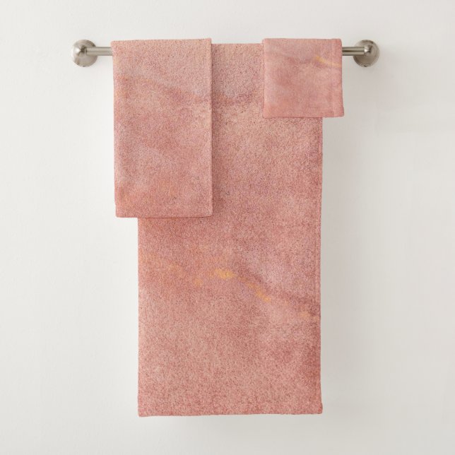 Ensemble de serviettes de bain américaine en coule (En situation)