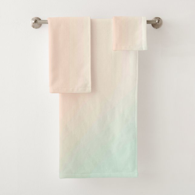 Ensemble de serviettes de bain américaine en coule (En situation)