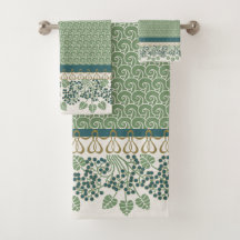 Ensemble de serviettes de bain Art déco Blueberry 