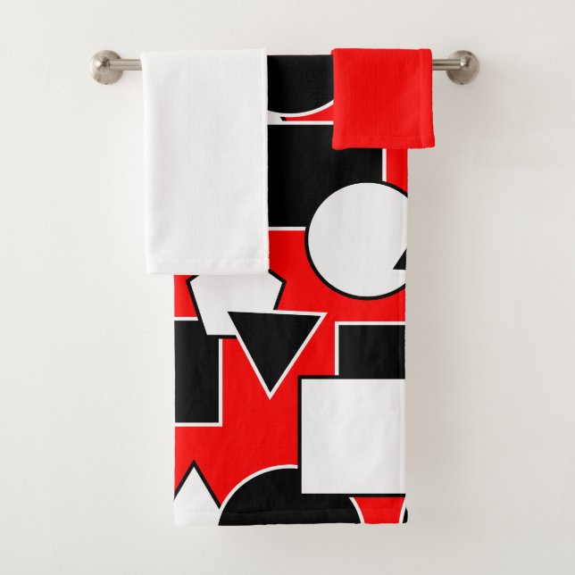 Ensemble de serviettes de bain Bauhaus Collage (En situation)