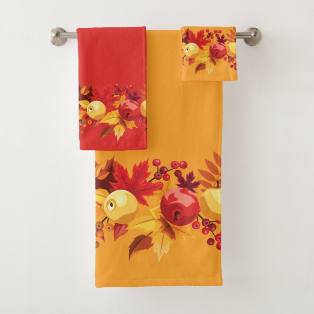 Ensemble de serviettes de bain Berries d'automne (En situation)