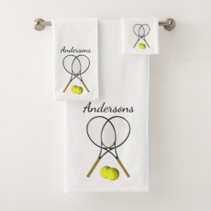Ensemble de serviettes de bain blanches de tennis
