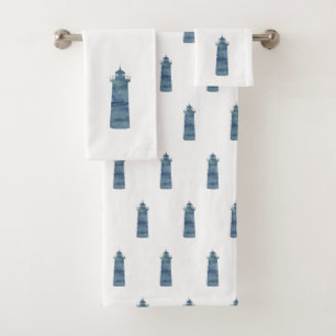 Ensemble de serviettes de bain bleu Lighthouse nau