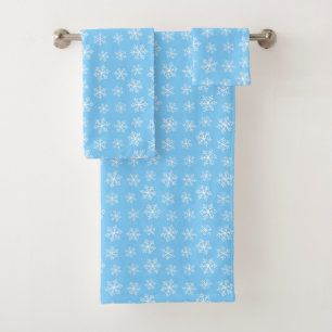 Ensemble de serviettes de bain Blue Snowflake