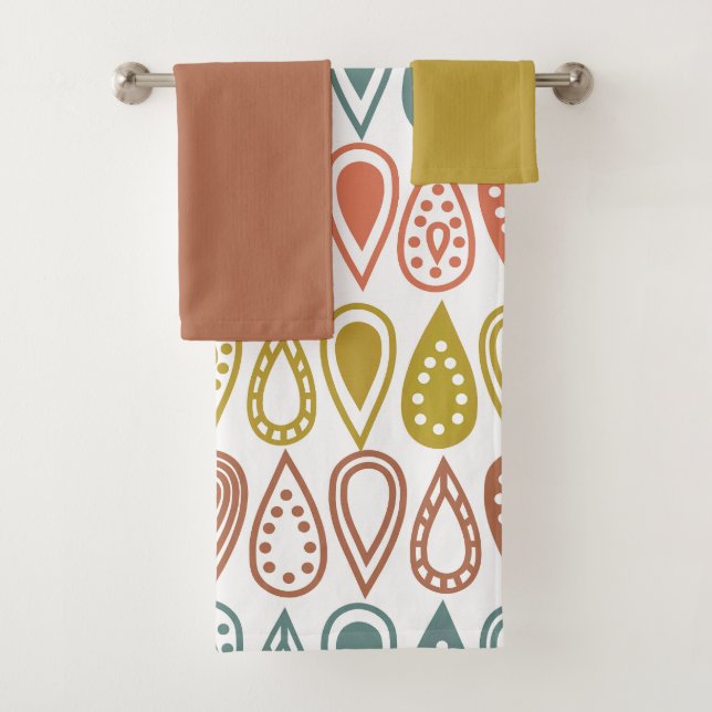 Ensemble de serviettes de bain Boho Lines (En situation)