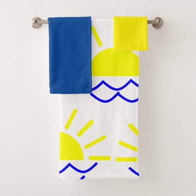 Ensemble de serviettes de bain Boho Sun (En situation)