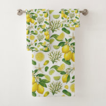 Ensemble de serviettes de bain Citron Méditerranée