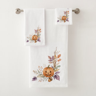 Ensemble de serviettes de bain Citrouille d'Automn
