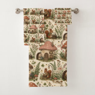 Ensemble de serviettes de bain Cottagecore Woodlan