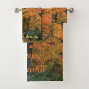 Ensemble de serviettes de bain de automne