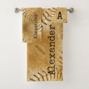 Ensemble de serviettes de bain de base-ball de spo