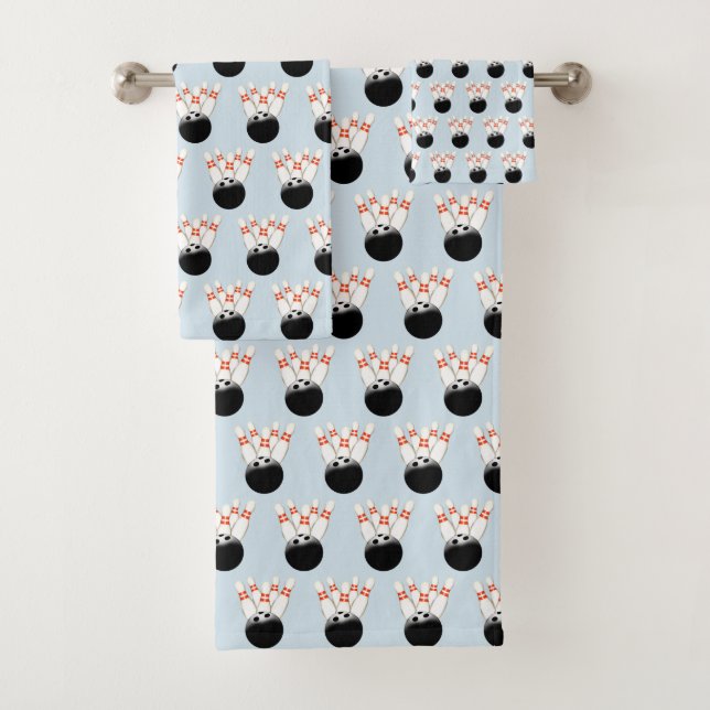 Ensemble de serviettes de bain de Bowling (En situation)