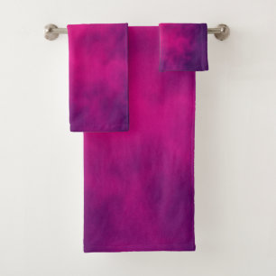 Ensemble de serviettes de bain de couleur rose néo