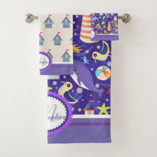 Ensemble de serviettes de bain de la Marine de pla