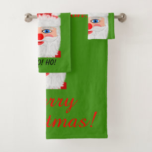 Ensemble de serviettes de bain de Noël de Père Noë