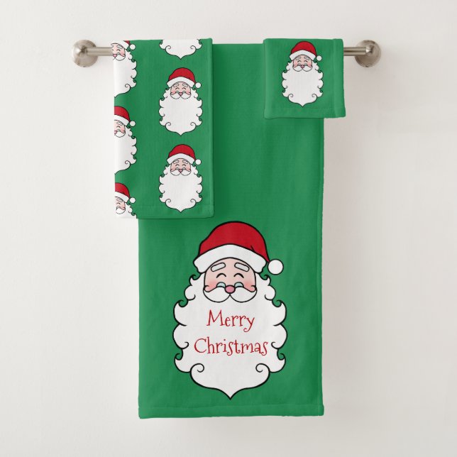 Ensemble de serviettes de bain de Noël pour le Pèr (En situation)