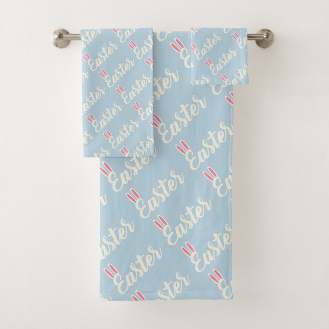 Ensemble de serviettes de bain de Pâques (En situation)