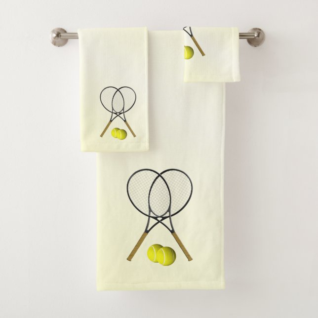 Ensemble de serviettes de bain de sport Jaune de t (En situation)