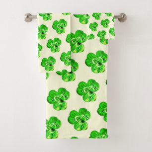 Ensemble de serviettes de bain de trèfle