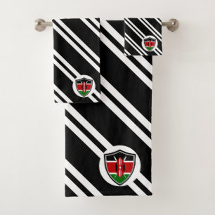 Ensemble de serviettes de bain du drapeau du Kenya