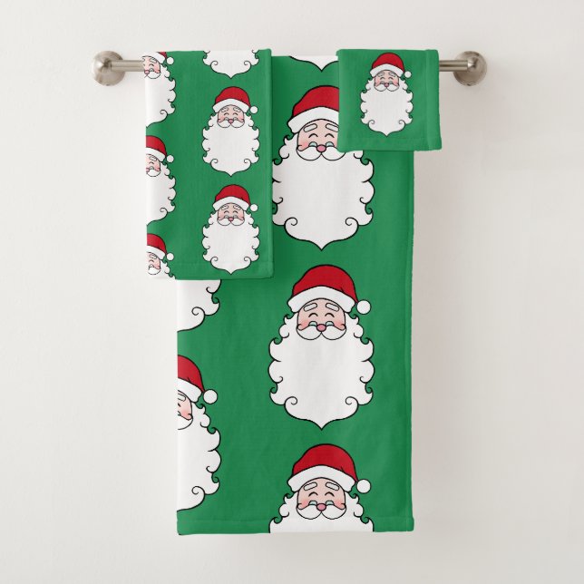Ensemble de serviettes de bain du Père Noël pour u (En situation)