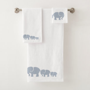 Ensemble de serviettes de bain éléphant gris