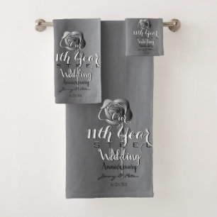 Ensemble de serviettes de bain en acier Rose 11e a