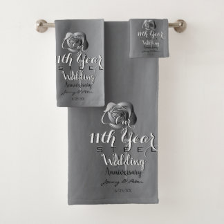 Ensemble de serviettes de bain en acier Rose 11e a