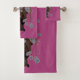 Ensemble de serviettes de bain en Boysenberry Fox 