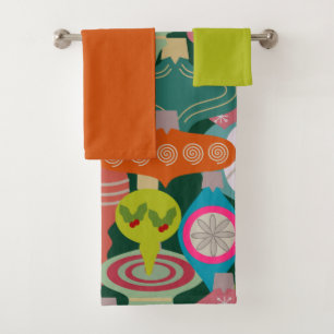 Ensemble de serviettes de bain en jumble ornement