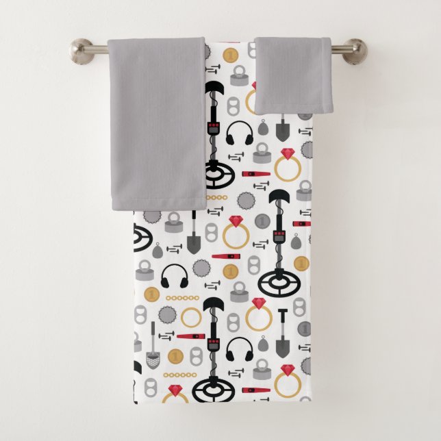 Ensemble de serviettes de bain en métal (En situation)