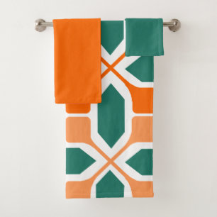 Ensemble de serviettes de bain en mosaïque Art déc