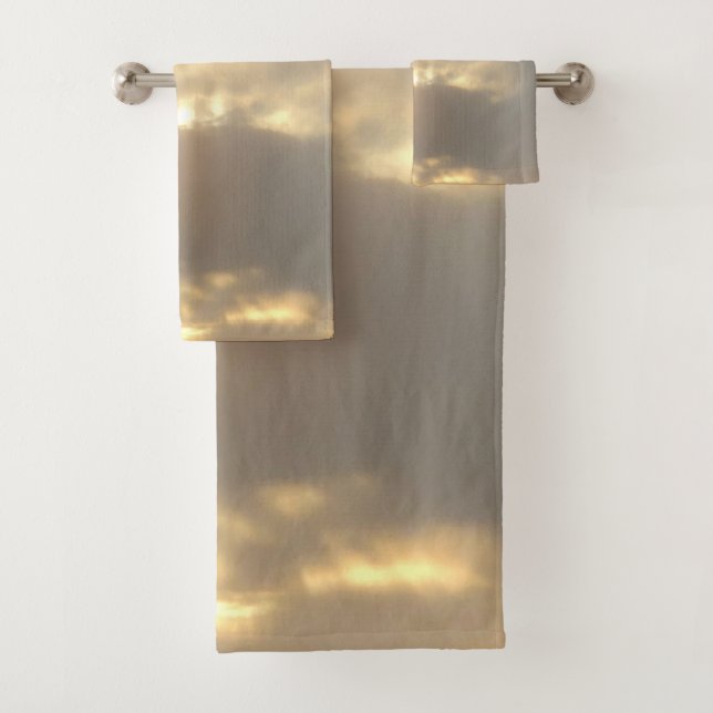 Ensemble de serviettes de bain en nuage (En situation)