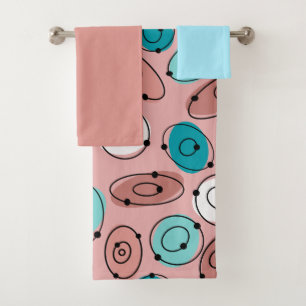 Ensemble de serviettes de bain en ovales atomique