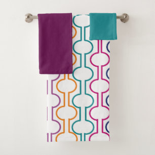Ensemble de serviettes de bain en rond ouvert colo