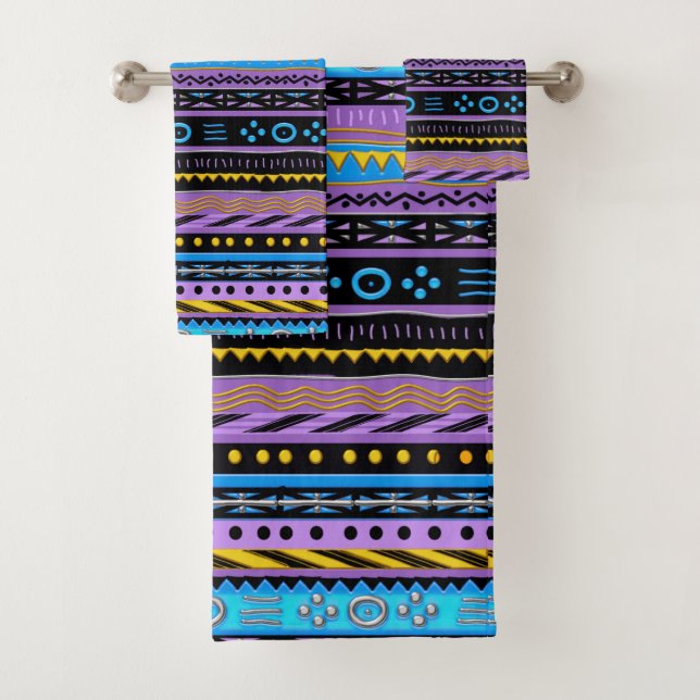 Ensemble de serviettes de bain en tissu de boue mo (En situation)