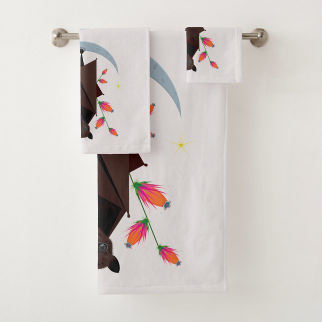 Ensemble de serviettes de bain Fox volant (En situation)