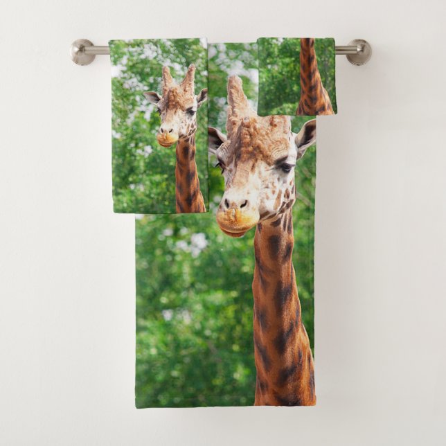 Ensemble de serviettes de bain Giraffes (En situation)