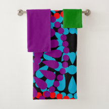 Ensemble De Serviettes De Bain Grands Cercles