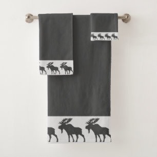Ensemble de serviettes de bain gris d'orignal Rust
