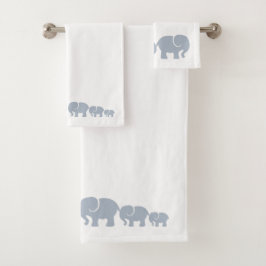 Ensemble de serviettes de bain gris éléphant
