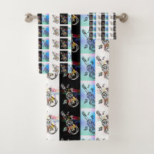 Ensemble de serviettes de bain "Guitar Trilogy", c