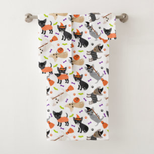 Ensemble de serviettes de bain Halloween Chihuahua