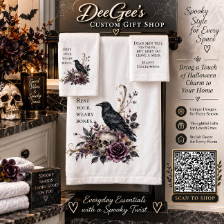 Ensemble de serviettes de bain Halloween pour repo