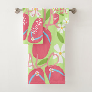 Ensemble de serviettes de bain Hawaii Aloha Collec