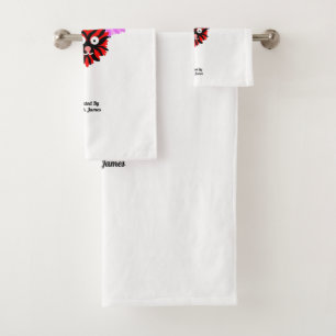 Ensemble de serviettes de bain Heart Fuzzies