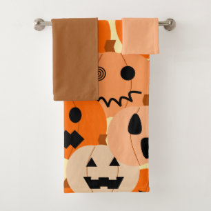 Ensemble de serviettes de bain Jack-o-Lanterns
