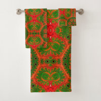 Ensemble de serviettes de bain Kaleidoscope orange