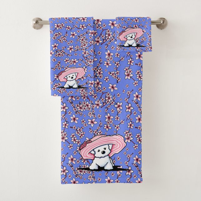Ensemble de serviettes de bain KiniArt Cerry Bloss (En situation)