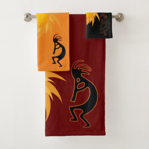 Ensemble de serviettes de bain Kokopelli de style